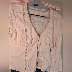 Cotton On Size 8 Light Pink Lace Blouse